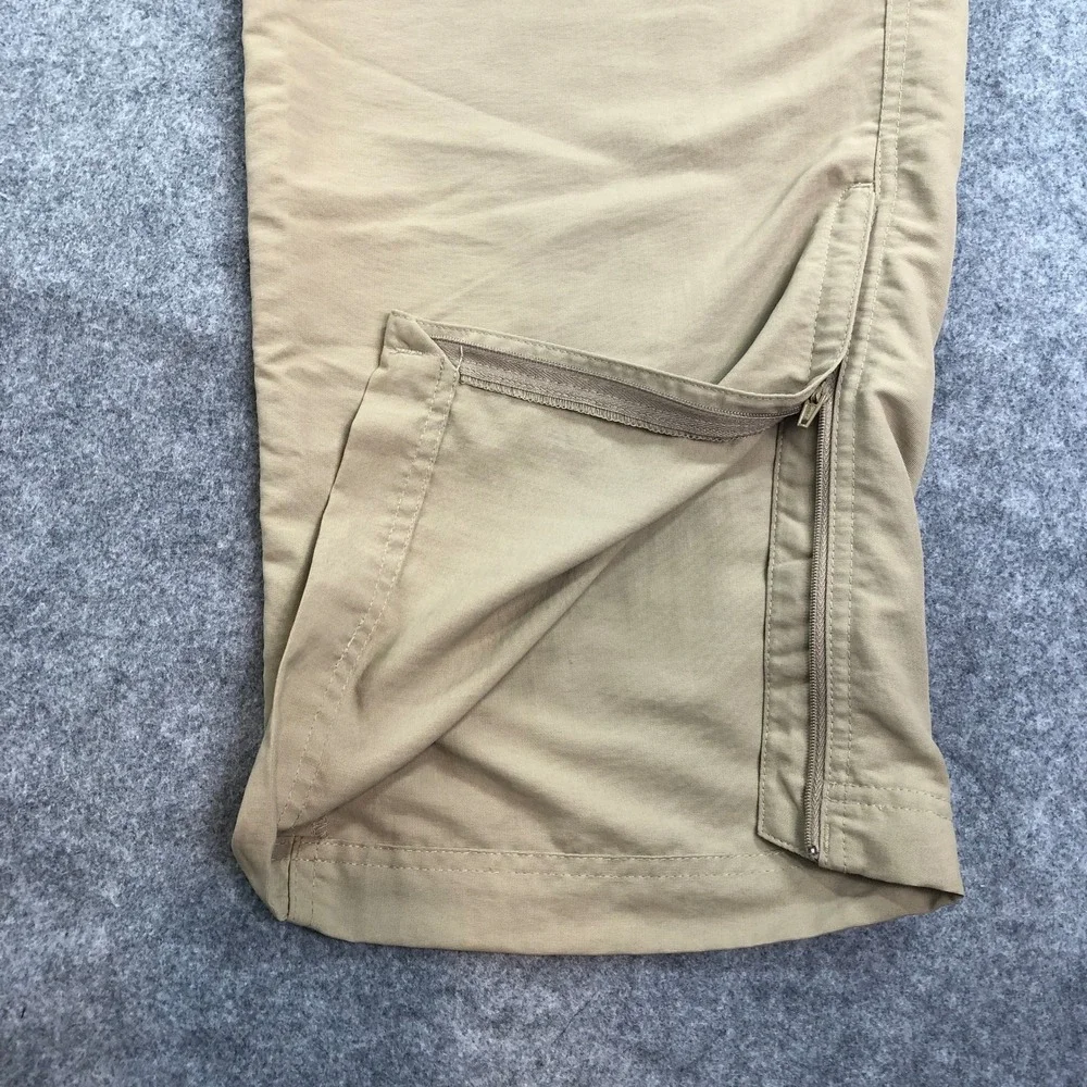 The North Face Mens Cargo Pants XL Tan Convertible Hiking Belted Nylon Outdoors